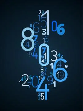 Dollar sign vector font from numbers Stock Illustration