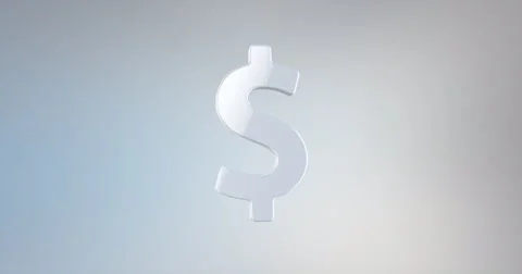 Dollar Sign White 3d Icon 4K Stock Footage 66509271
