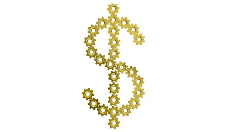 Dollar sign on white Stock Footage 90525196