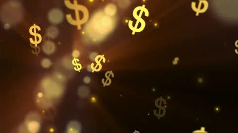 Dollar Signs flying around Stock Footage