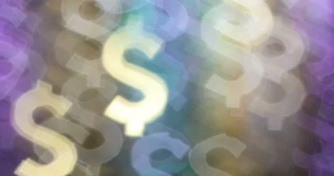 Dollar signs moving animation. Abstract financial background Stock Footage 148337752