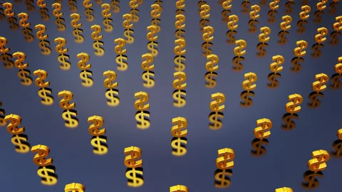 Dollar Signs Rotating On Reflected Surface Stock Footage 247421141