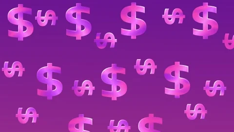 Dollar signs scattered creating a playful money pattern animation Stock Footage 336888076