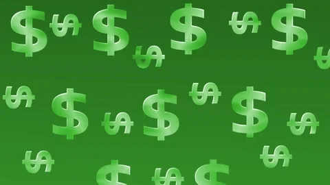 Dollar signs scattered creating a playful money pattern animation Stock Footage 336888108