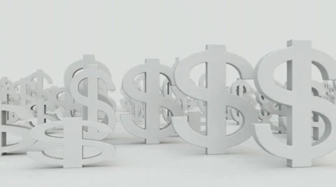 Dollar signs. Seamless loop Stock Footage 56610887