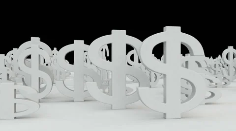 Dollar signs. Seamless loop Stock Footage 57723655