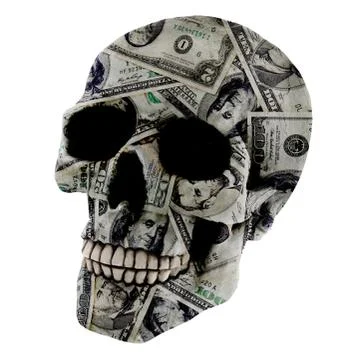 Dollar skull Stock Photos