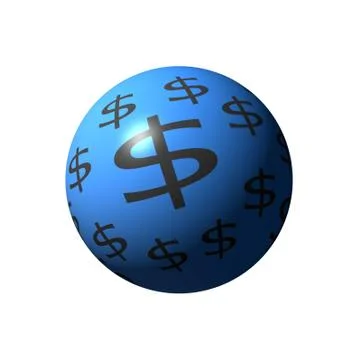 Dollar Sphere Stock Illustration