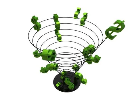 Dollar Spiral Illustrazione stock