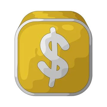 Dollar square illustration Stock Illustration