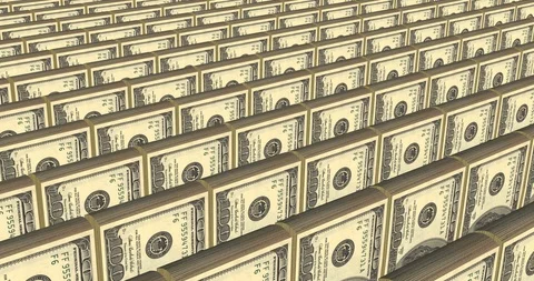Dollar stack 3d animation Video stock 105435678