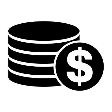 Dollar stack coin, flat icon money design, cash sign vector illustration Stock Illustration