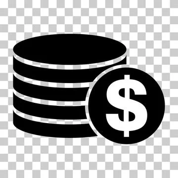 Dollar stack coin, flat icon money design, cash sign vector illustration Stock Illustration