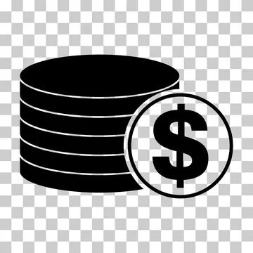 Dollar stack coin, flat icon money design, cash sign vector illustration 스톡 일러스트