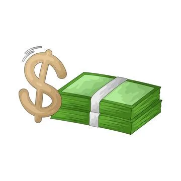 Dollar stack illustration Illustrazione stock