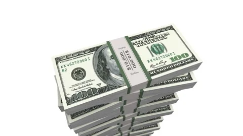 Dollar Stack Rising Money Stock Footage 241634679