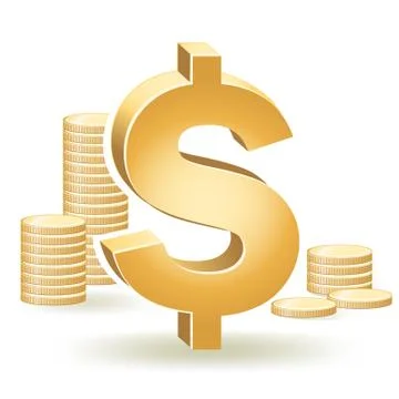 Dollar Stacks Stock Illustration