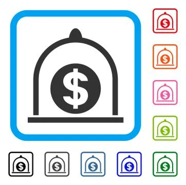 Dollar Standard Framed Icon Ilustración de archivo