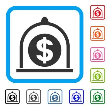 Dollar Standard Framed Icon Ilustración de archivo