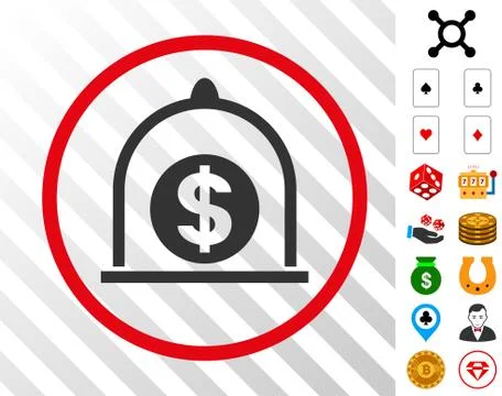 Dollar Standard Rounded Icon with Bonus Ilustración de archivo