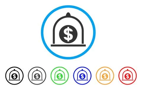 Dollar Standard Rounded Icon Ilustración de archivo