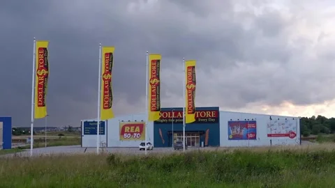 Dollar store in Sweden Stock Footage 282657939