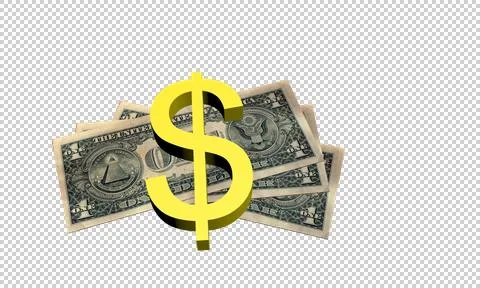 Dollar symbol 3D Illustrazione stock