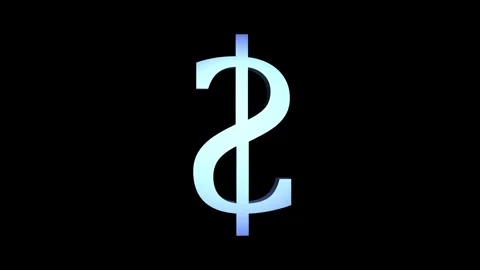 Dollar symbol 3d isolated on black background. Stock Footage 302237294