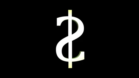 Dollar symbol 3d isolated on black background. Stock Footage 302237306