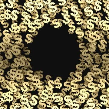 Dollar symbol background 3d rendering Stock Illustration