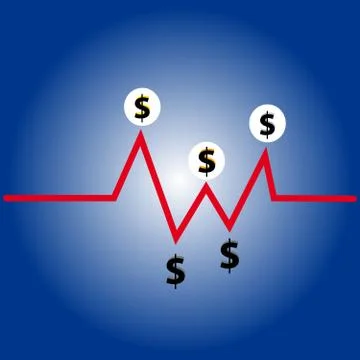 Dollar symbol on blue background Stock Illustration