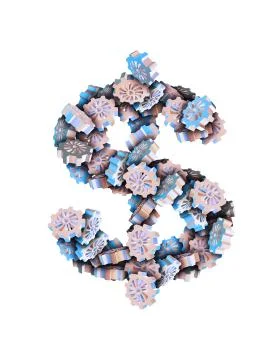 Dollar symbol consisting of gears Stock Illustration