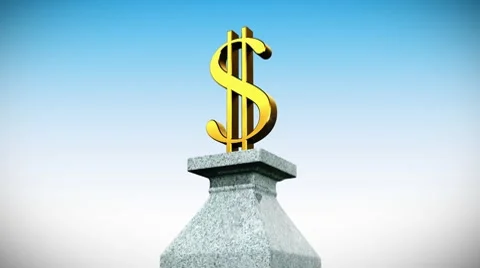 Dollar symbol crashes Stock-Footage 7905215