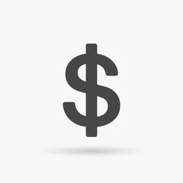 Dollar symbol. Dollar icon. Vector illustration. Stock Illustration