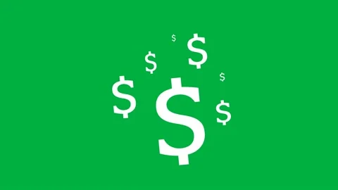 Dollar symbol on green screen background Stock Footage 132070325
