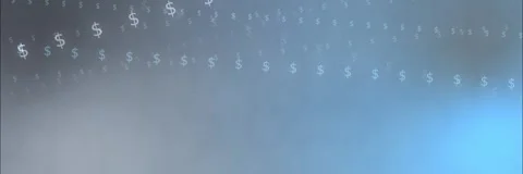 Dollar symbol pattern background template animation in gray and blue Stock Footage 340557750
