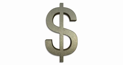 Dollar Symbol Rotating Stock Footage 113006467