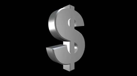 Dollar symbol rotating graphic object Stockbeeldmateriaal 24783798