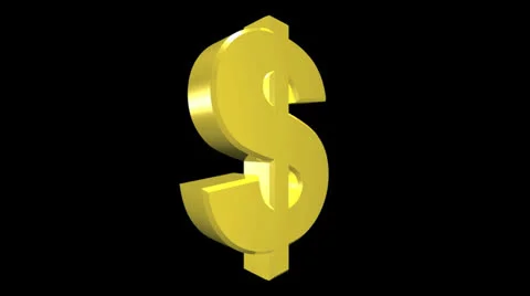 Dollar symbol rotating graphic object Stock Footage 24783835