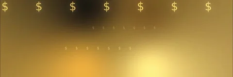 Dollar symbol rows background template animation in gold and yellow Stock Footage 340557094