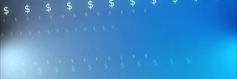 Dollar symbol rows background template animation in blue and cyan Stock Footage 340557735