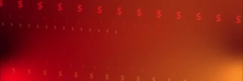 Dollar symbol rows background template animation in red and orange Stock Footage 340557784