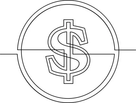 Dollar symbol in sight Vector Stock Illustration