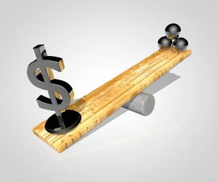 Dollar symbol with spheres Stock Illustration