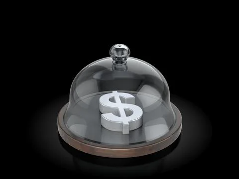 Dollar symbol under the dome Stock Illustration