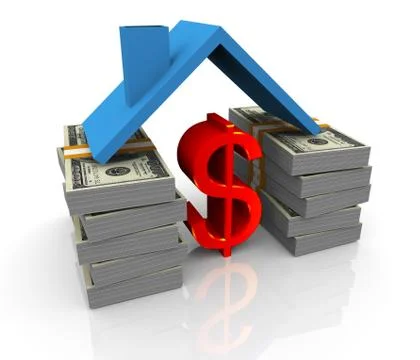 Dollar symbol under roo Stock Illustration