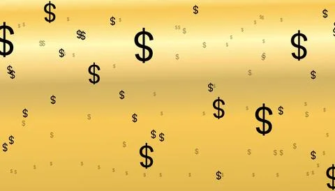 Dollar symbols of different sizes and opacity seamless background pattern  イラスト素材