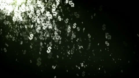 Dollar Symbols Green Falling Stock Footage 44672138