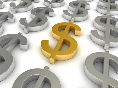 Dollar symbols Stock Illustration