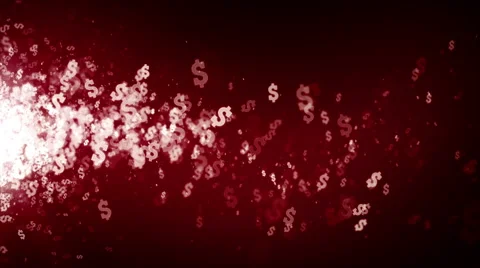 Dollar Symbols Red Drifting Stock Footage 44674136